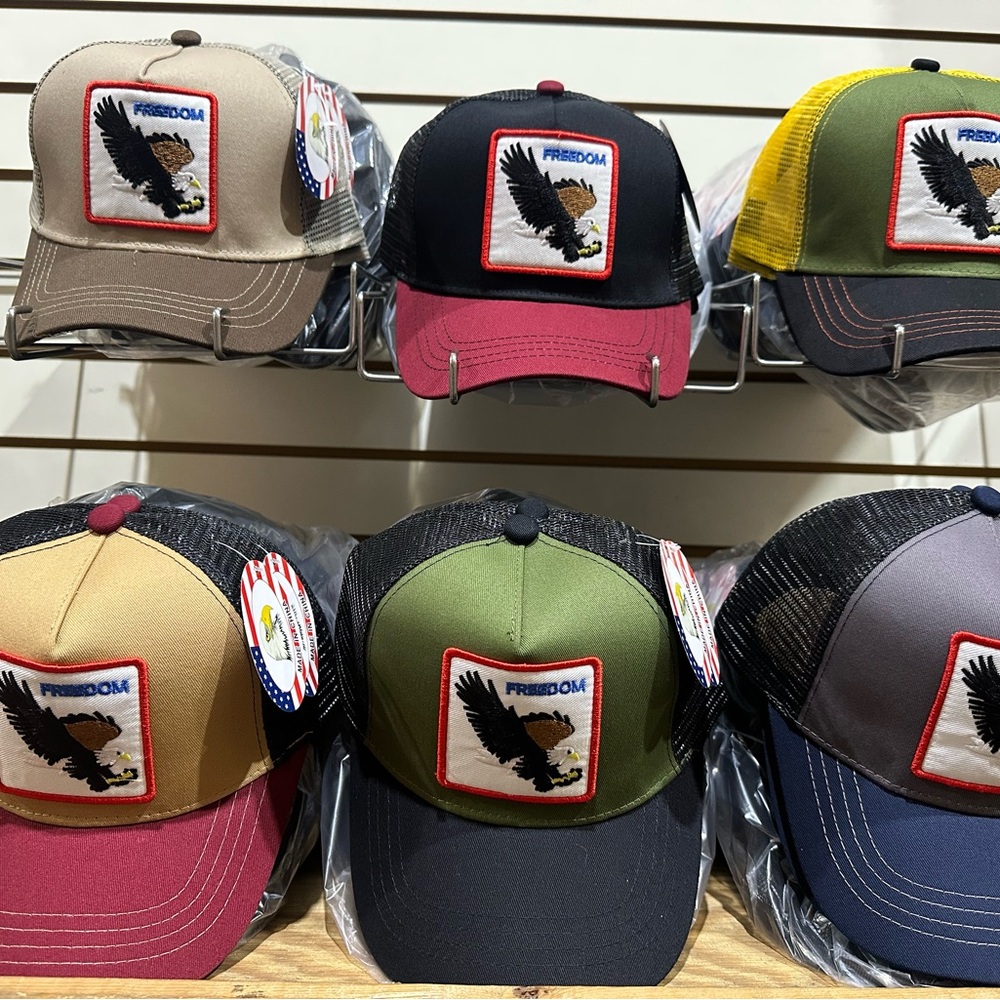 Freedom Eagle Patch Trucker Hats